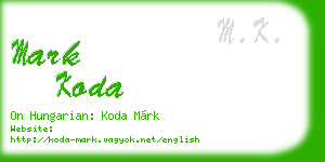 mark koda business card